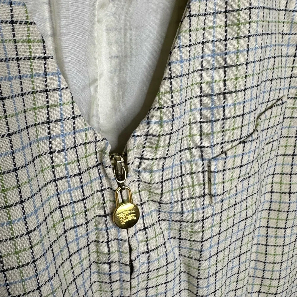 Burberry Womens Size 10 Vintage Plaid Vest Nova Check Sleeveless Wool Blend Top - Picture 3 of 7